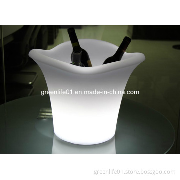 Glowing LED Bar Furniture, LED Plastic Ice Bucket